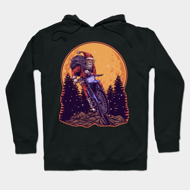 Santa Trail Hoodie by phsycartwork